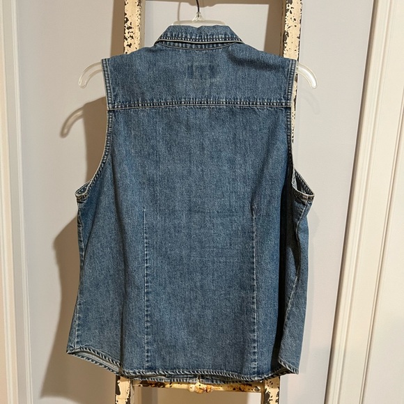 Limited Jeans Blue Denim Sleeveless Top - Picture 3 of 3